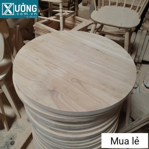 Phôi mặt bàn tròn cao su đường kính 60cm