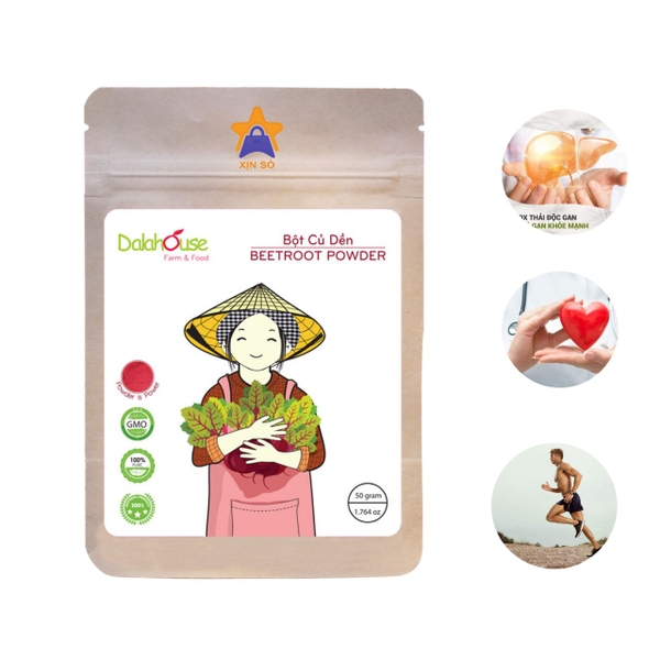 Bột củ dền nguyên chất sấy lạnh Dalahouse gói 50g