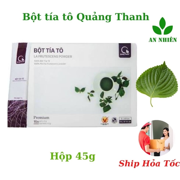 Bột tía tô nguyên chất sấy lạnh Quảng Thanh Hộp 45g ( 15 gói 3g)