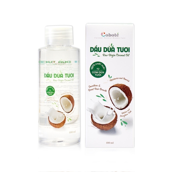 Dầu dừa tươi đa năng Coboté 100ml - Chiết xuất 100% cơm dừa tươi