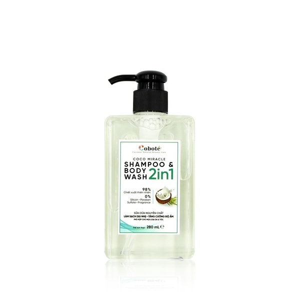 Dầu Tắm Gội Toàn Thân 2-in-1 Coboté 280ML