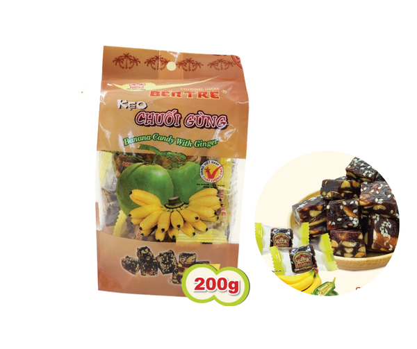 Kẹo chuối gừng đậu mè Bến Tre túi 200g