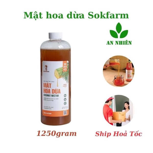 Mật hoa dừa sokfarm thuần chay thực dưỡng 1250g