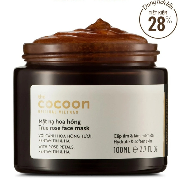 Mặt nạ hoa hồng Cocoon cấp ẩm, làm mềm da 100ml