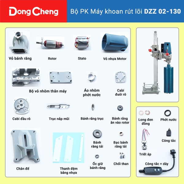 Bộ PK máy khoan rút lõi DZZ 02-130