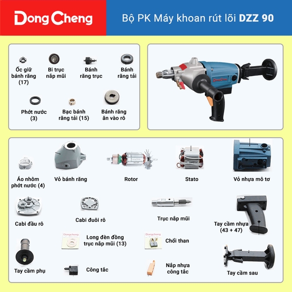 Bộ PK máy khoan rút lõi DZZ90