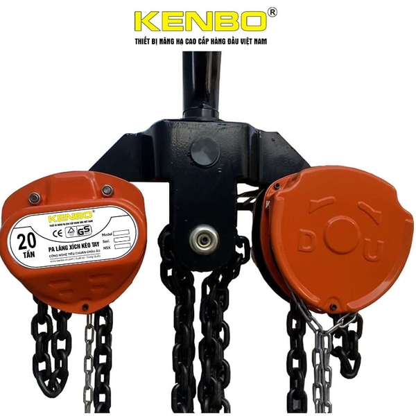 Pa lăng xích kéo tay KENBO KB20T-5M 20 tấn