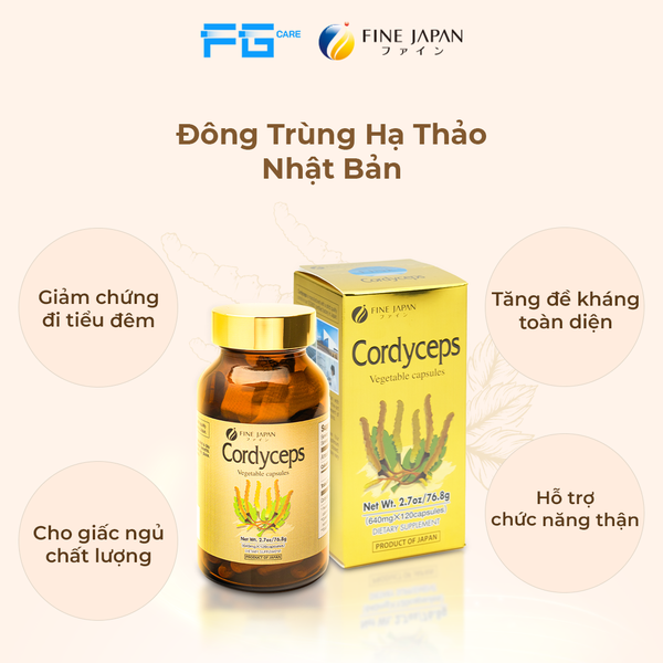 Viên uống Đông trùng hạ thảo Fine Japan Cordyceps 120 viên