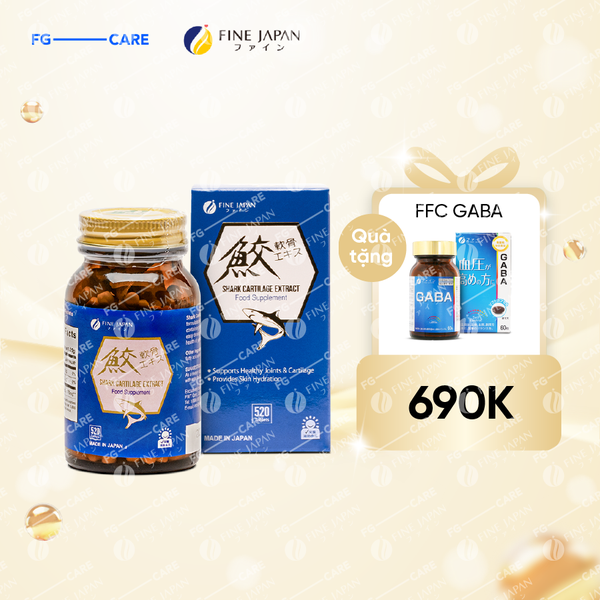 Hỗ trợ xương khớp Sụn vi cá mập Fine Japan Shark Cartilage Extract 520 viên