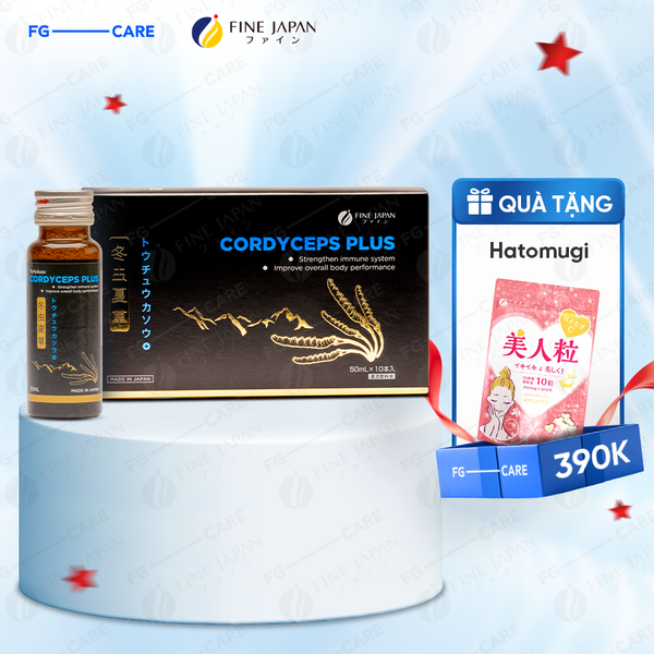 Nước uống Đông trùng hạ thảo Fine Japan Cordyceps Plus 10 Chai x 50ml
