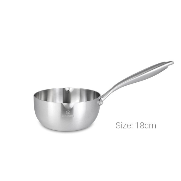 Chảo Inox 304 liền khối miệng rót Kalpen Lager