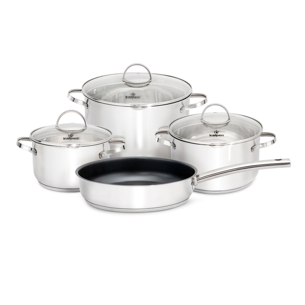 Bộ nồi 4 chiếc Inox cao cấp 5 đáy Kalpen Lermat L2Pro