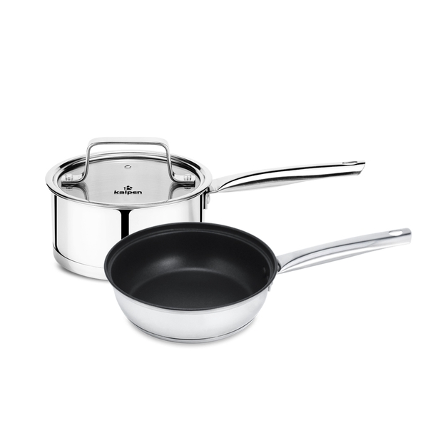 Quánh Inox size 16cm kèm Chảo chống dính Inox size 16cm