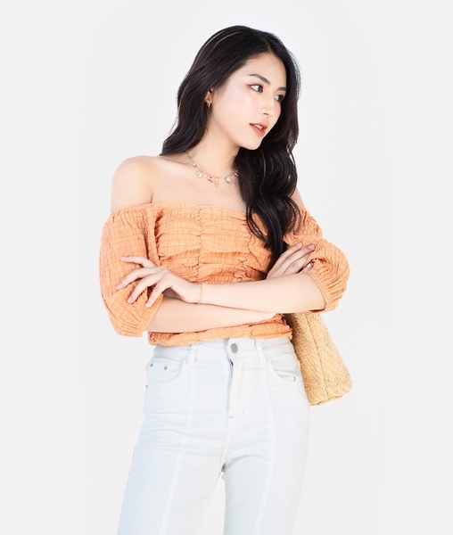 Áo bẹt vai tay phồng