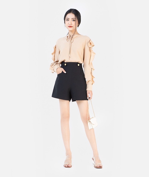 Quần short lưng kết nút