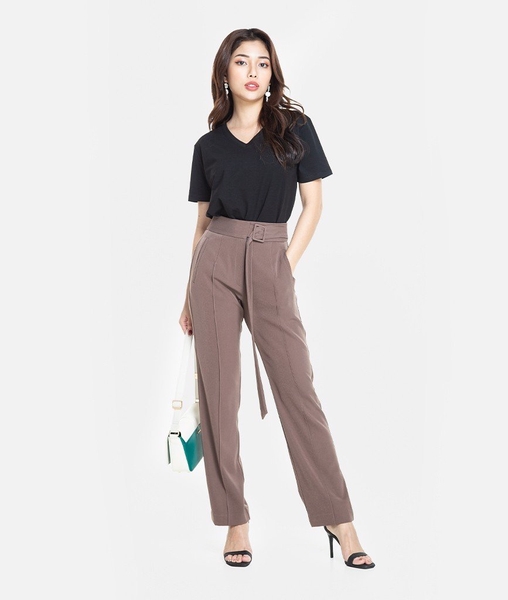Áo thun trơn cổ tim