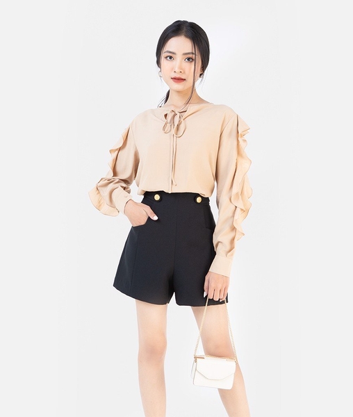 Quần short lưng kết nút
