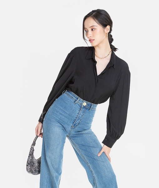 Sơ mi tay liền rã nhún