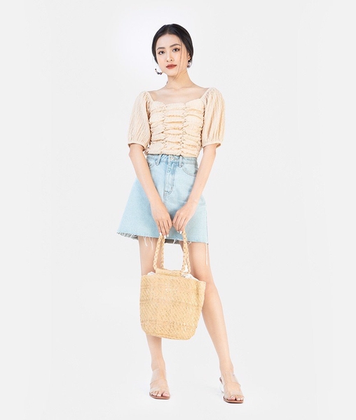 Áo bẹt vai tay phồng