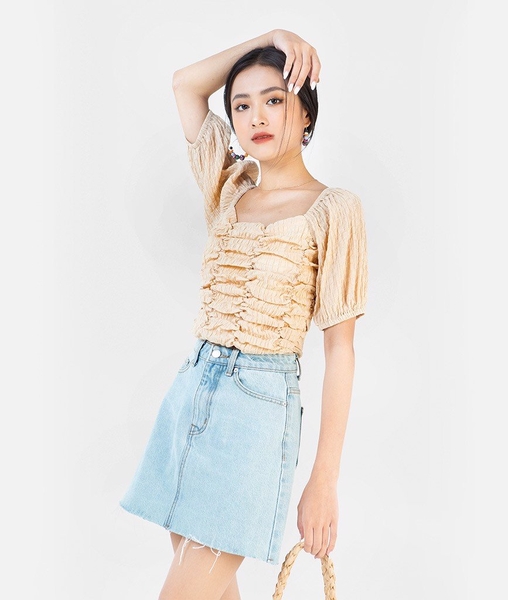 Áo bẹt vai tay phồng