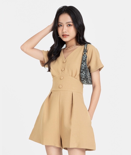 Đầm cotton tay phồng