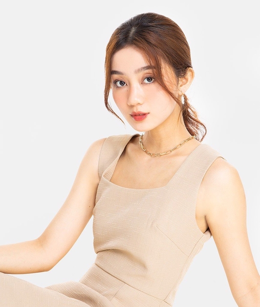 Đầm linen 2 dây
