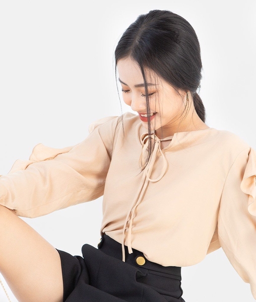 Áo bèo tay nơ cổ
