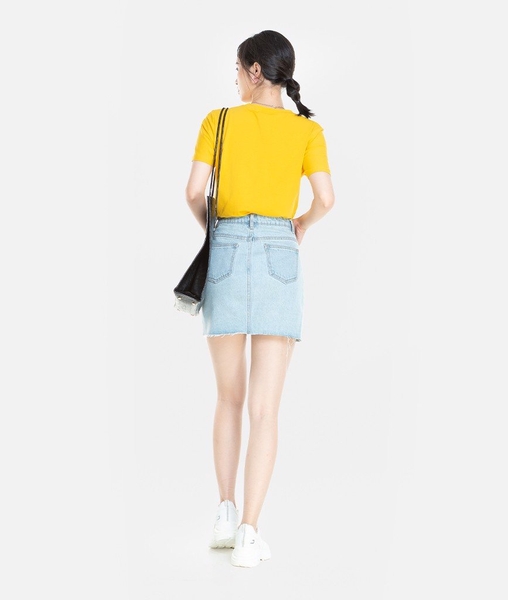 Áo thun trơn cổ tim