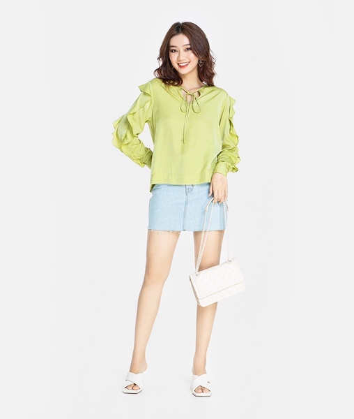 Áo bèo tay nơ cổ