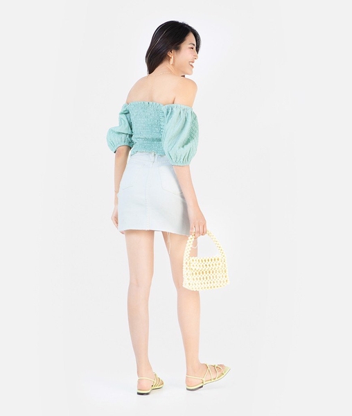 Áo bẹt vai tay phồng