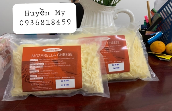Phô mai Mozzarella bào sợi Pampa cheese 1kg