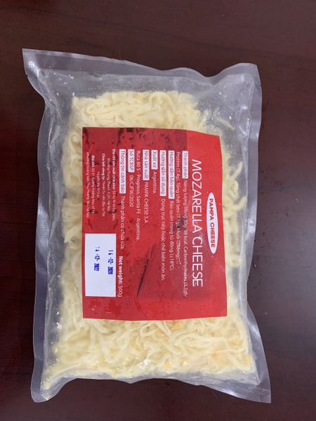 Phô mai Mozzarella bào sợi Pampa Cheese 500g