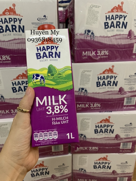 Sữa tươi nguyên kem Happy Barn 3.8 độ béo 1L