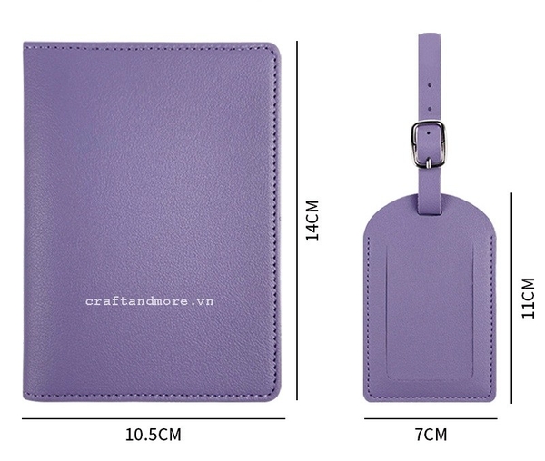 Bao đựng hộ chiếu handmade khắc tên; in, khắc, dập logo theo yêu cầu