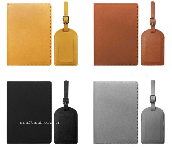 Bao đựng hộ chiếu handmade khắc tên; in, khắc, dập logo theo yêu cầu