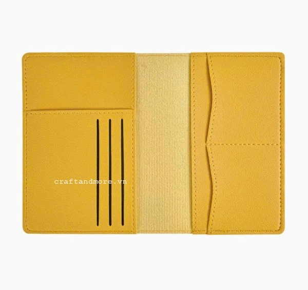 Bao đựng hộ chiếu handmade khắc tên; in, khắc, dập logo theo yêu cầu