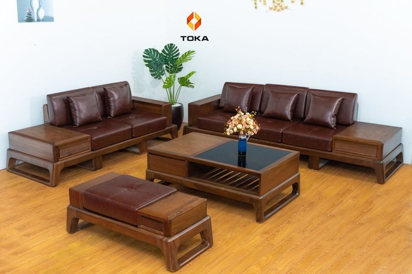 bàn Sofa gỗ sồi