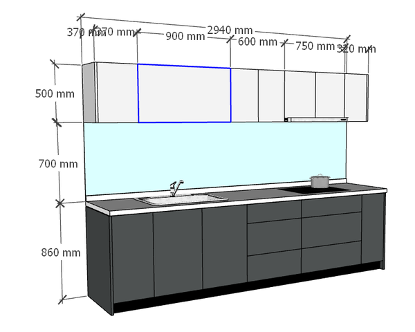 Kích Thước Tủ Bếp Phù Hợp Tiêu Chuẩn Người Việt