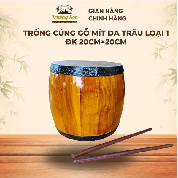 Trống Đế 20x20 Tang Ghép Gỗ Mít Da Trâu Loại 1