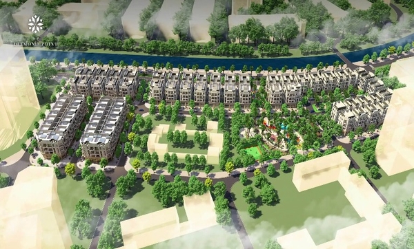 Chuyển nhượng suất ngoại giao đẹp nhất biệt thự song lập tại dự án The Diamond Point (khu đấu giá C14 Phúc Đồng, Long Biên, Hà Nội).