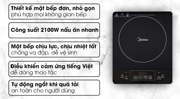 Bếp Từ Đơn Midea MI-T2120DG
