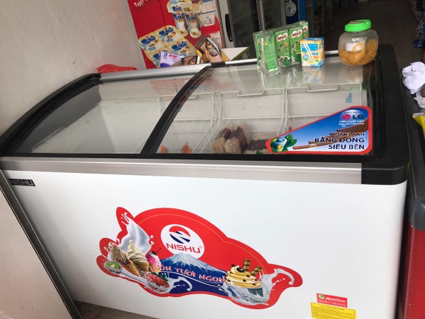 Tủ đông kính cong 400L