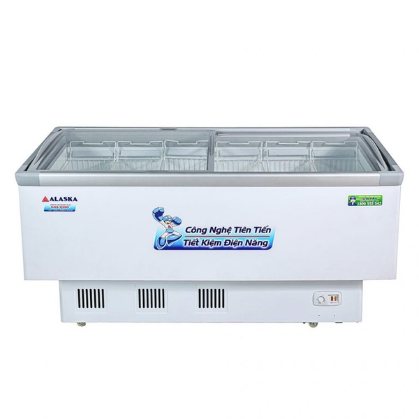 Tủ đông Alaska KN-400 mặt kính cong