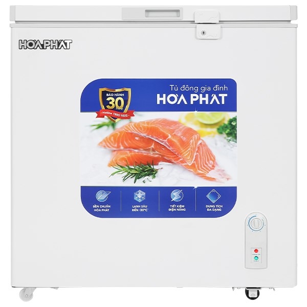 Tủ đông gia đình Hòa Phát 1 ngăn 1 chế độ đông HPF AD6162 200 lít.