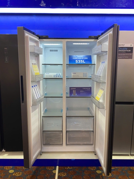 Tủ lạnh Funiki Side by Side 535 lít HR SS8535TDG - có lấy nước ngoài - 2 cánh