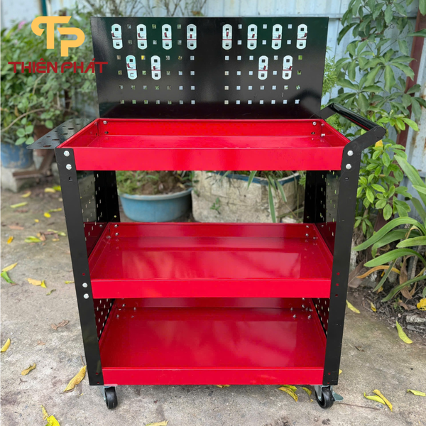 Kệ đựng dụng cụ, đồ nghề 3 tầng  kèm móc treo Thiên Phát TP28