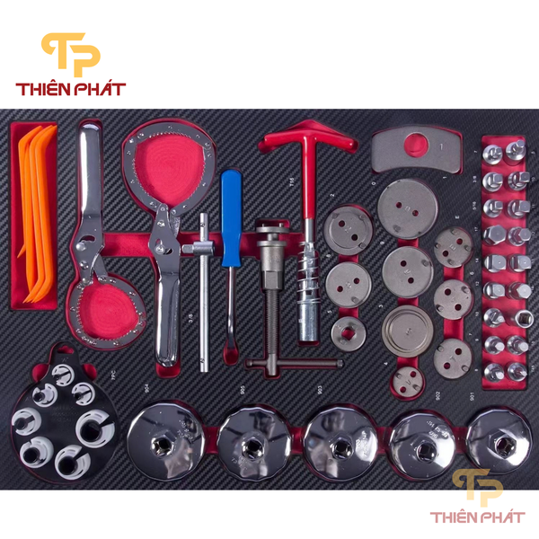 Tủ đồ nghề 7 ngăn 421 chi tiết Thiên Phát TP1702a cho gara sửa chữa oto, xưởng cơ khí