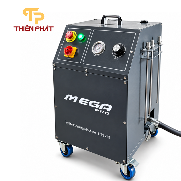 Máy Bắn Đá Khô CO₂ Mega Pro - Vệ Sinh Carbon Buồng Đốt, Van Nạp Ô Tô