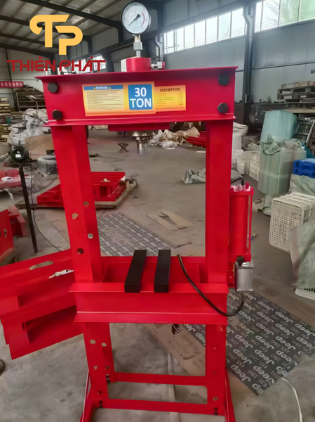 Máy ép thủy lực 30 tấn dùng khí nén có đồng hồ Thiên Phát TP38
