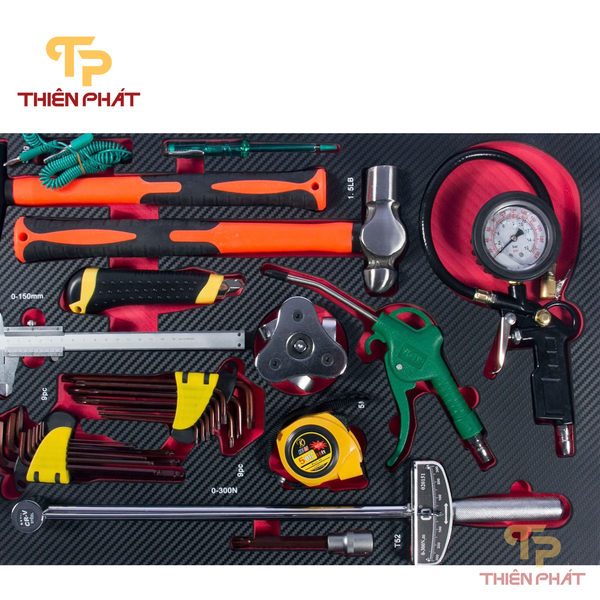 Tủ đồ nghề 7 ngăn 421 chi tiết Thiên Phát TP1702a cho gara sửa chữa oto, xưởng cơ khí